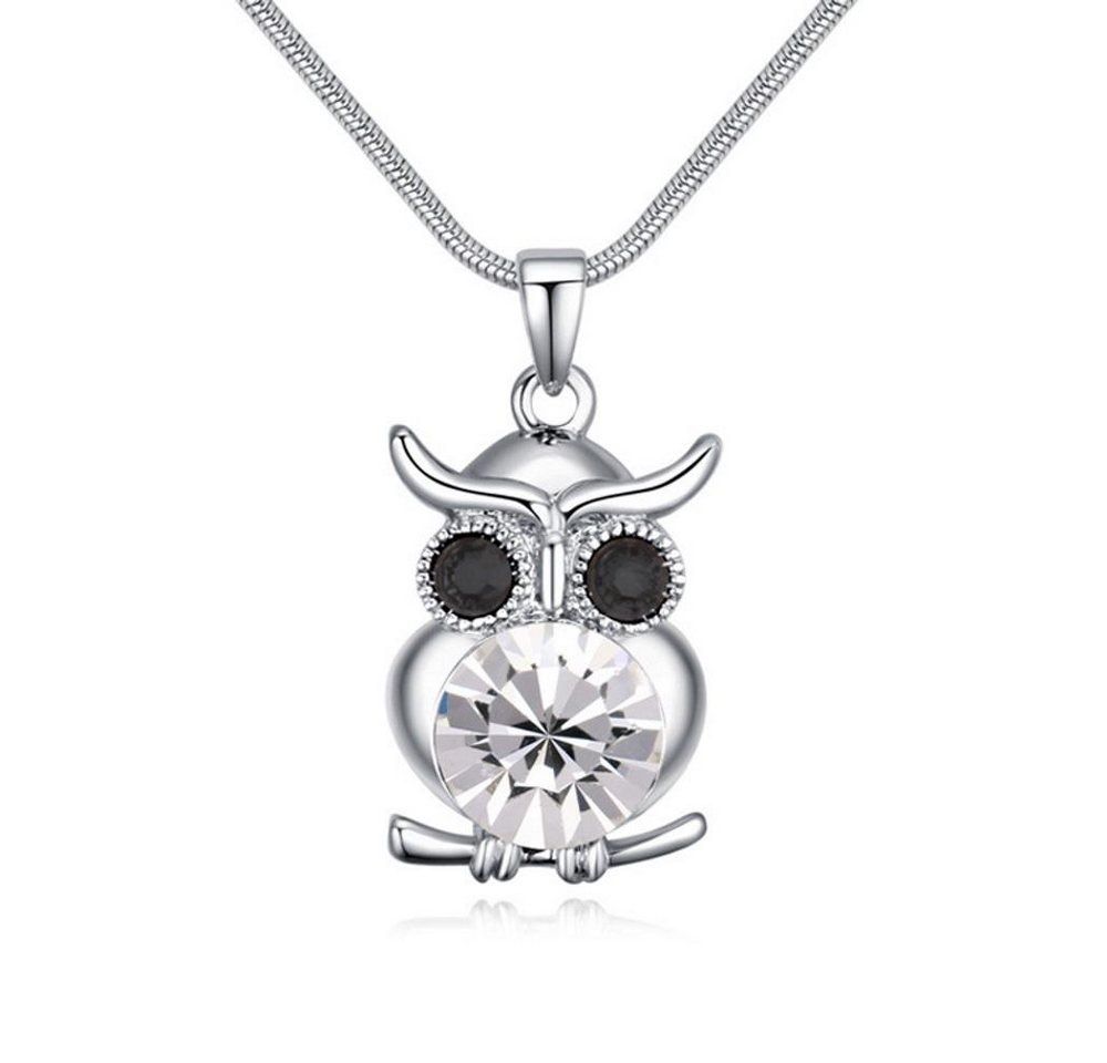 BUNGSA Ketten-Set Kette Eulen Silber aus Messing Damen (1-tlg), Halskette Necklace von BUNGSA