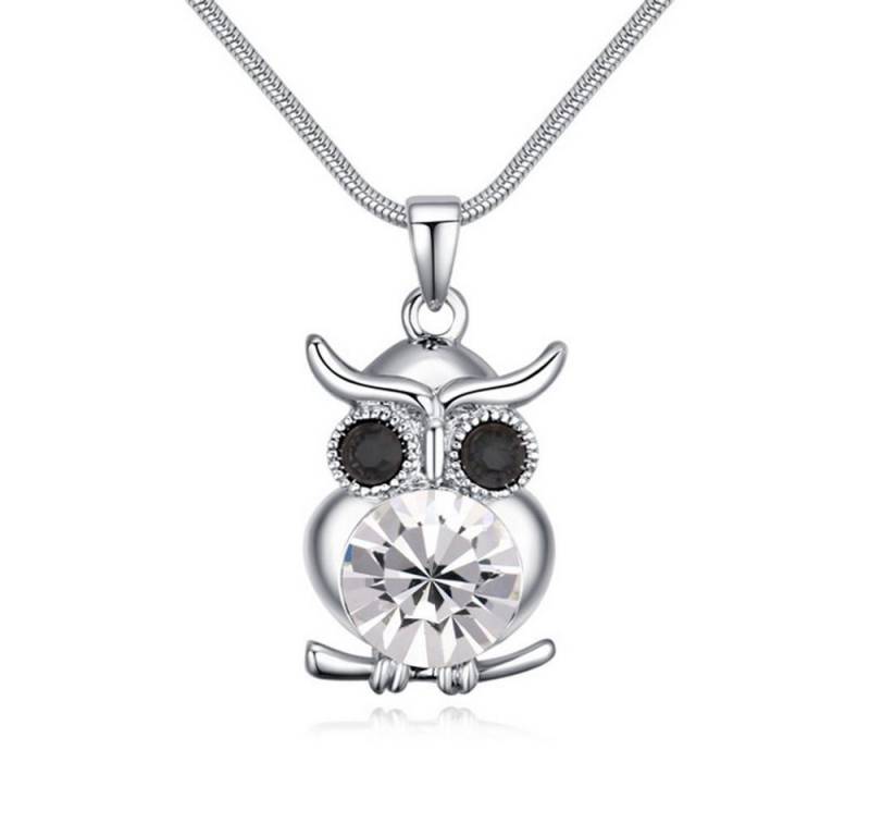 BUNGSA Ketten-Set Kette Eulen Silber aus Messing Damen (1-tlg), Halskette Necklace von BUNGSA