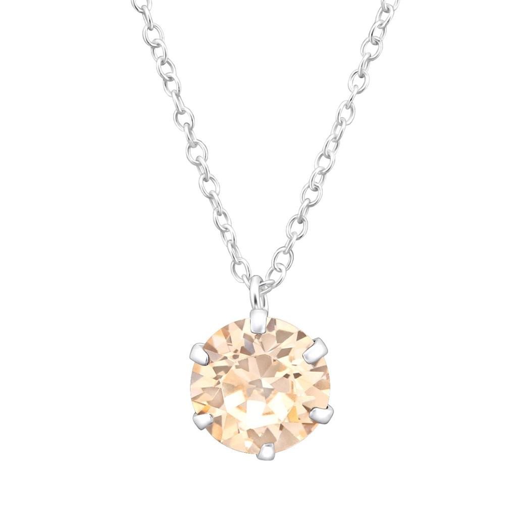 BUNGSA Ketten-Set Kette Kristall rund aus 925 Silber Damen silk von BUNGSA