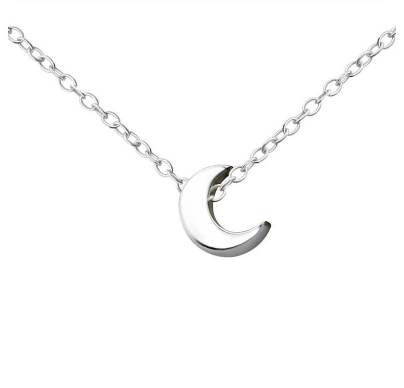BUNGSA Kette mit Anhänger Kette Mond aus 925 Silber Damen (1-tlg), Halskette Necklace von BUNGSA