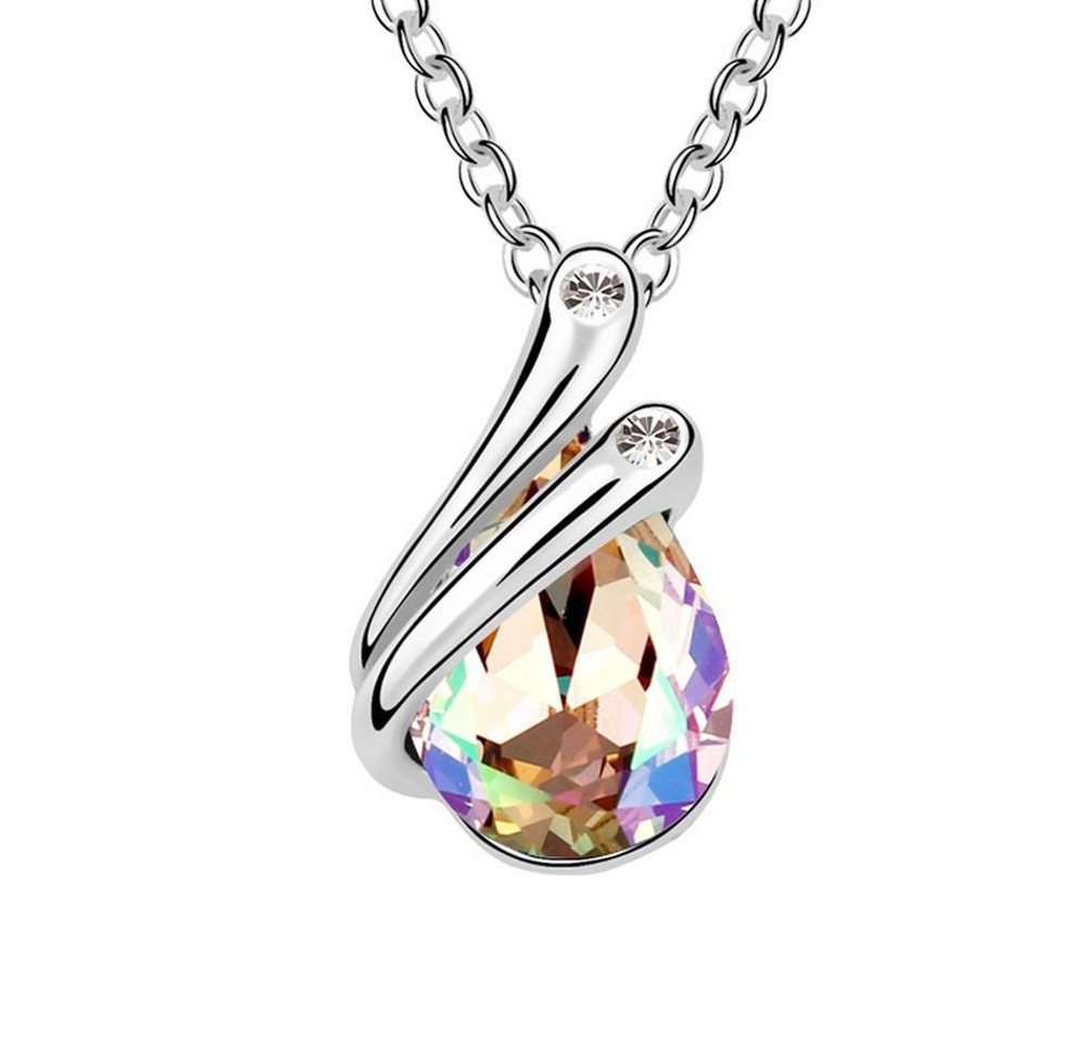 BUNGSA Ketten-Set Kette Regenbogen Silber aus Messing Damen (1-tlg), Halskette Necklace von BUNGSA