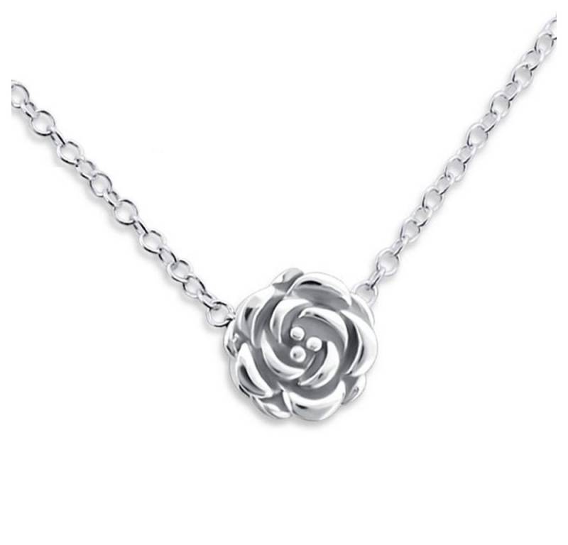 BUNGSA Kette mit Anhänger Kette Rose aus 925 Silber Damen (1-tlg), Halskette Necklace von BUNGSA