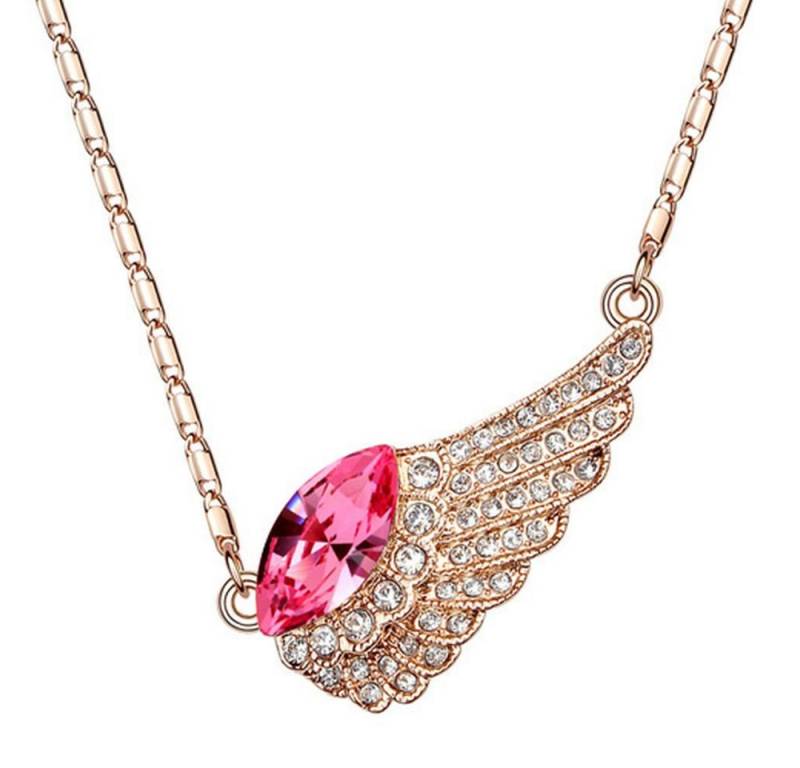 BUNGSA Ketten-Set Kette Wings Rosegold aus Messing Damen (1-tlg), Halskette Necklace von BUNGSA