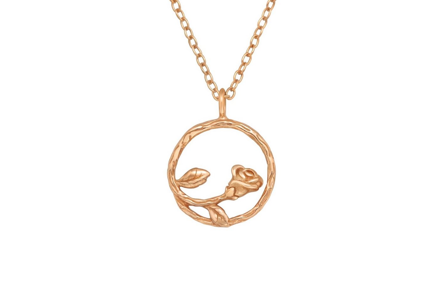 BUNGSA Ketten-Set Kette Rose rosegold aus 925 Silber Damen (1-tlg), Halskette Necklace von BUNGSA