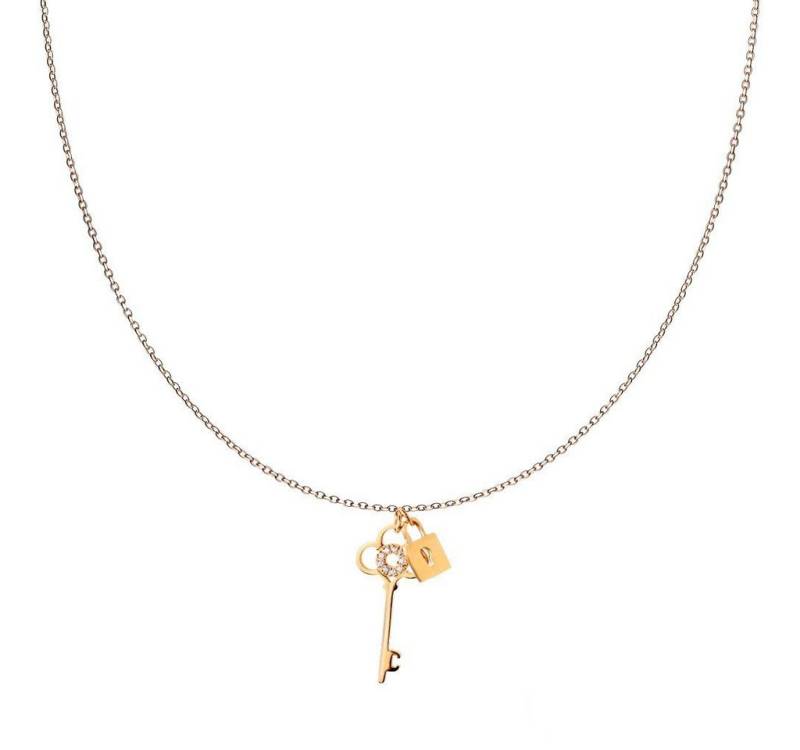 BUNGSA Kette mit Anhänger Kette mit Schloss und Schlüssel aus Edelstahl Damen BUNGSA Kette mit Anhänger Kette mit Schloss und Schlüssel aus Edelstahl Damen von BUNGSA