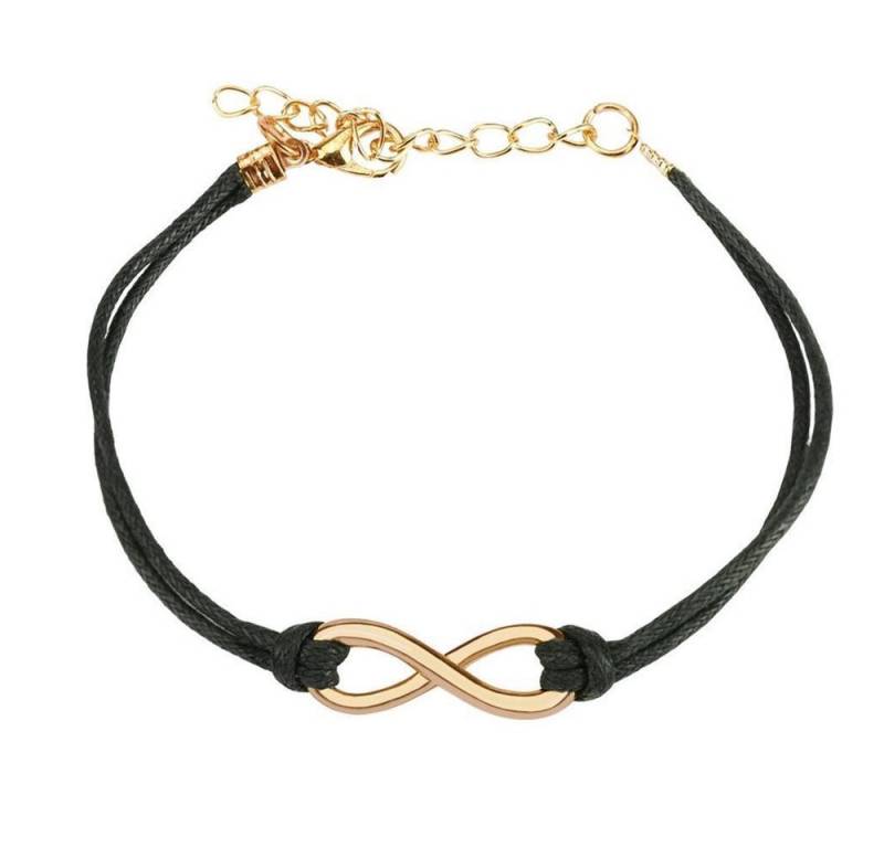 BUNGSA Lederarmband schwarzes Armband Unendlichkeit aus Leder Unisex (1 Armband, 1-tlg), Bracelet Armschmuck von BUNGSA