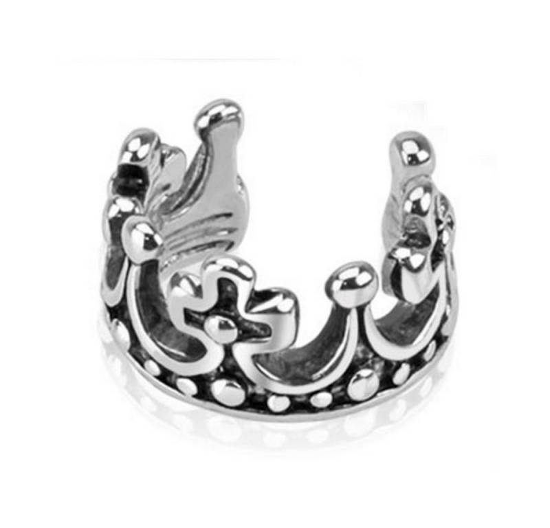 BUNGSA Ohrklemme Ohrklemme Königskrone silber aus Messing Unisex (1 Stück, 1-tlg), Ohrschmuck Ohrringe von BUNGSA