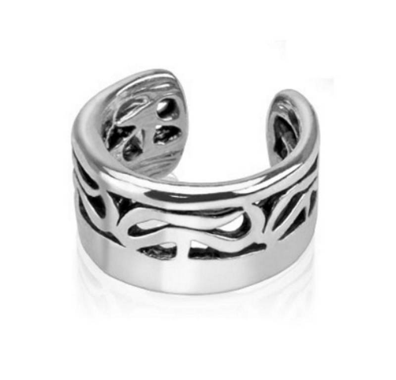 BUNGSA Ohrklemme Ohrklemme Tribal silber aus Messing Unisex (1 Stück, 1-tlg), Ohrschmuck Ohrringe von BUNGSA