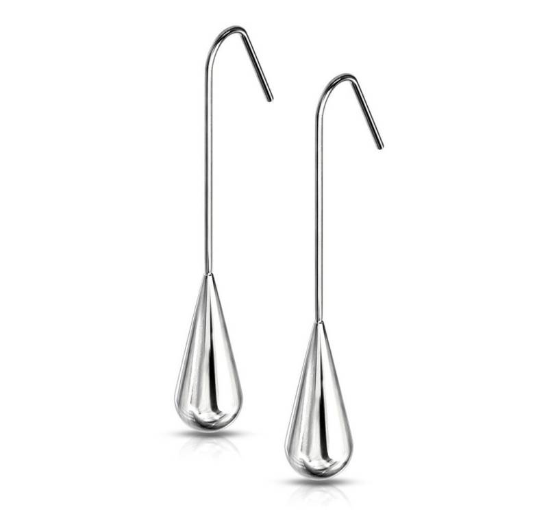 BUNGSA Ohrring-Set Ohrhänger Tropfen aus Edelstahl Damen silber (1 Paar (2 Stück), 2-tlg), Ohrschmuck Ohrringe von BUNGSA