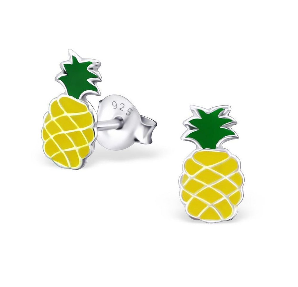 BUNGSA Ohrring-Set Ohrstecker Ananas aus 925 Silber Kinder (1 Paar (2 Stück), 2-tlg), Ohrschmuck Ohrringe von BUNGSA