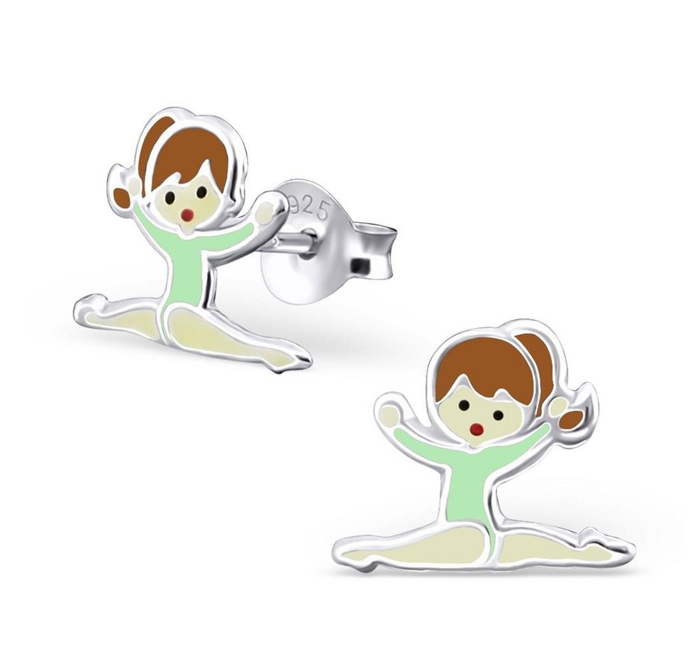 BUNGSA Ohrring-Set Ohrstecker Ballerina aus 925 Silber für Kinder (1 Paar (2 Stück), 2-tlg), Ohrschmuck Ohrringe von BUNGSA