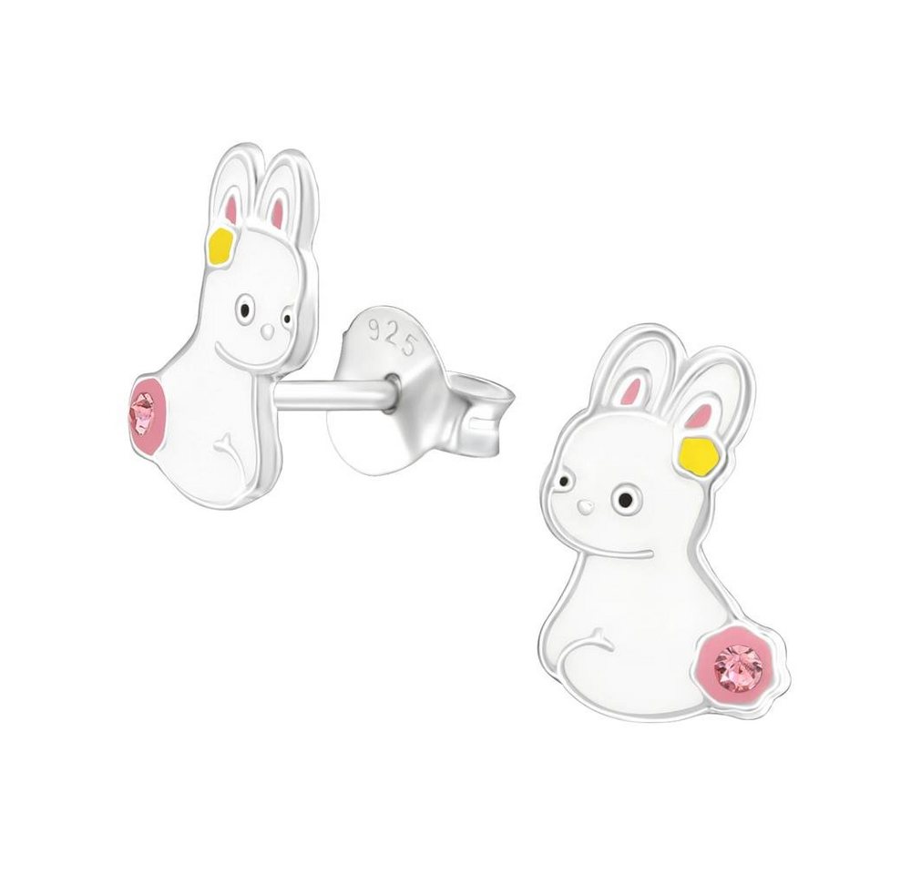 BUNGSA Ohrring-Set Ohrstecker Bunny mit Kristall aus .925 Silber Kinder (1 Paar (2 Stück), 2-tlg), Ohrschmuck Ohrringe von BUNGSA