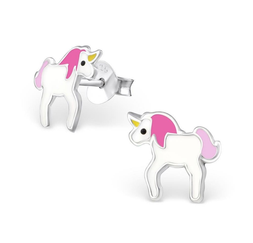 BUNGSA Ohrring-Set Ohrstecker Einhorn Unicorn aus 925 Silber für Kinder (1 Paar (2 Stück), 2-tlg), Ohrschmuck Ohrringe von BUNGSA