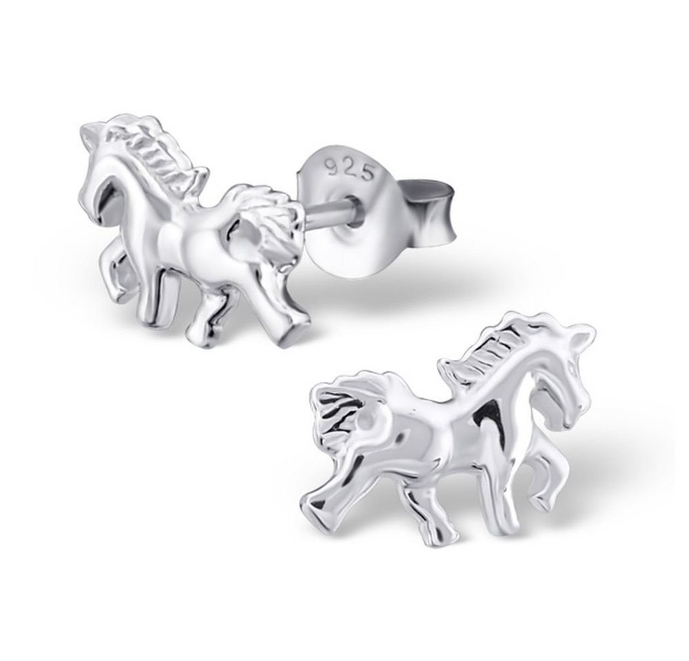 BUNGSA Ohrring-Set Ohrstecker Einhorn aus 925 Silber Damen (1 Paar (2 Stück), 2-tlg), Ohrschmuck Ohrringe von BUNGSA