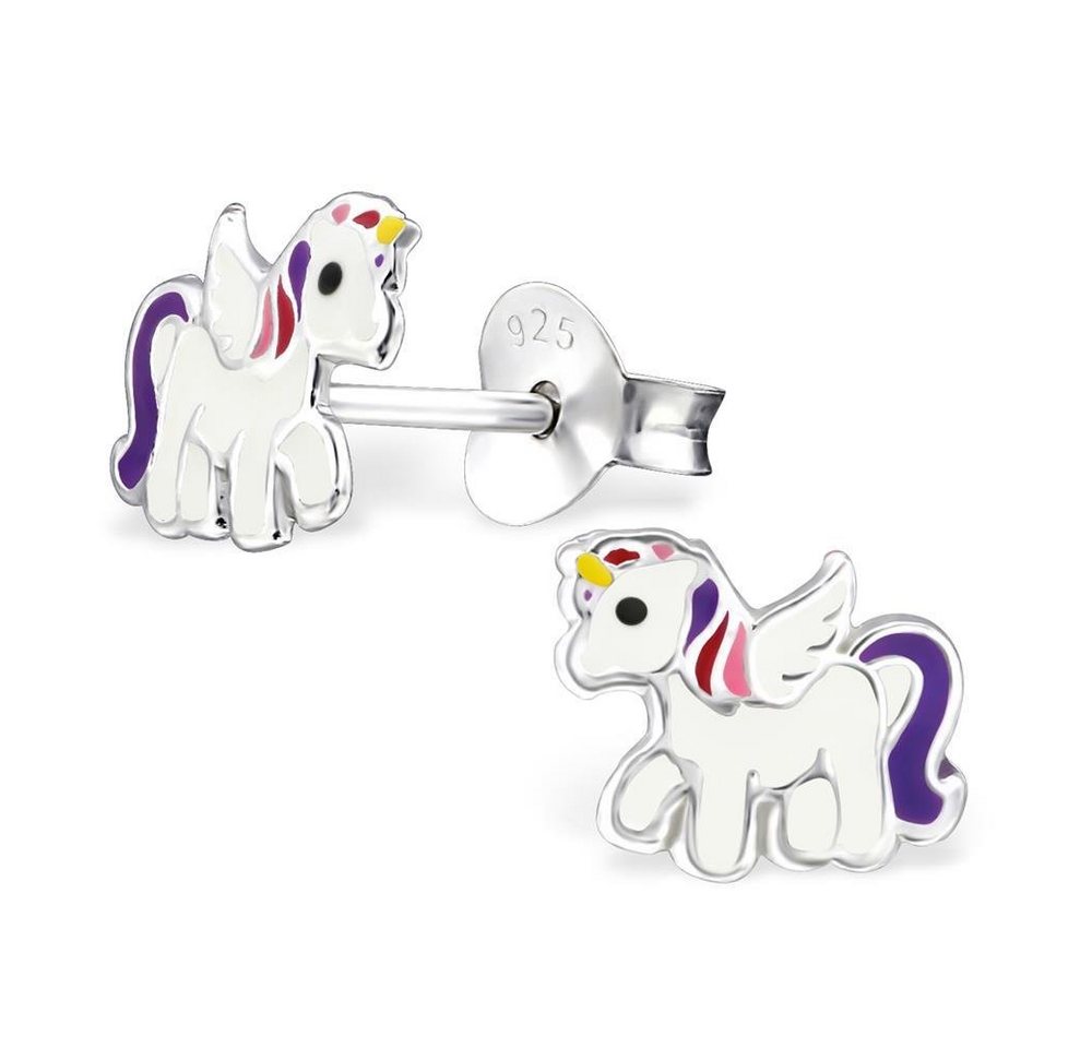 BUNGSA Ohrring-Set Ohrstecker Einhorn aus 925 Silber für Kinder (1 Paar (2 Stück), 2-tlg), Ohrschmuck Ohrringe von BUNGSA