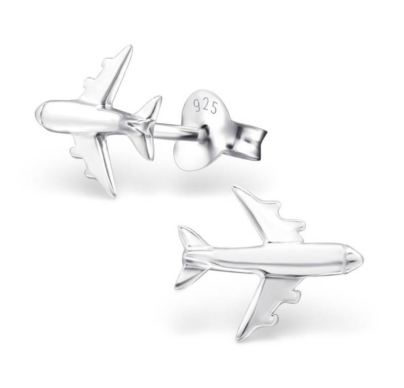 BUNGSA Ohrring-Set Ohrstecker Flugzeug aus 925 Silber Kinder (1 Paar (2 Stück), 2-tlg), Ohrschmuck Ohrringe von BUNGSA
