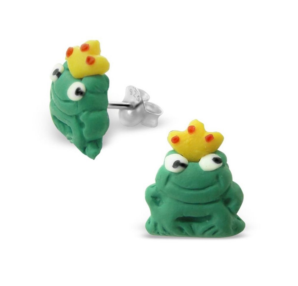 BUNGSA Ohrring-Set Ohrstecker Froschkönig aus 925 Silber Kinder (1 Paar (2 Stück), 2-tlg), Ohrschmuck Ohrringe von BUNGSA