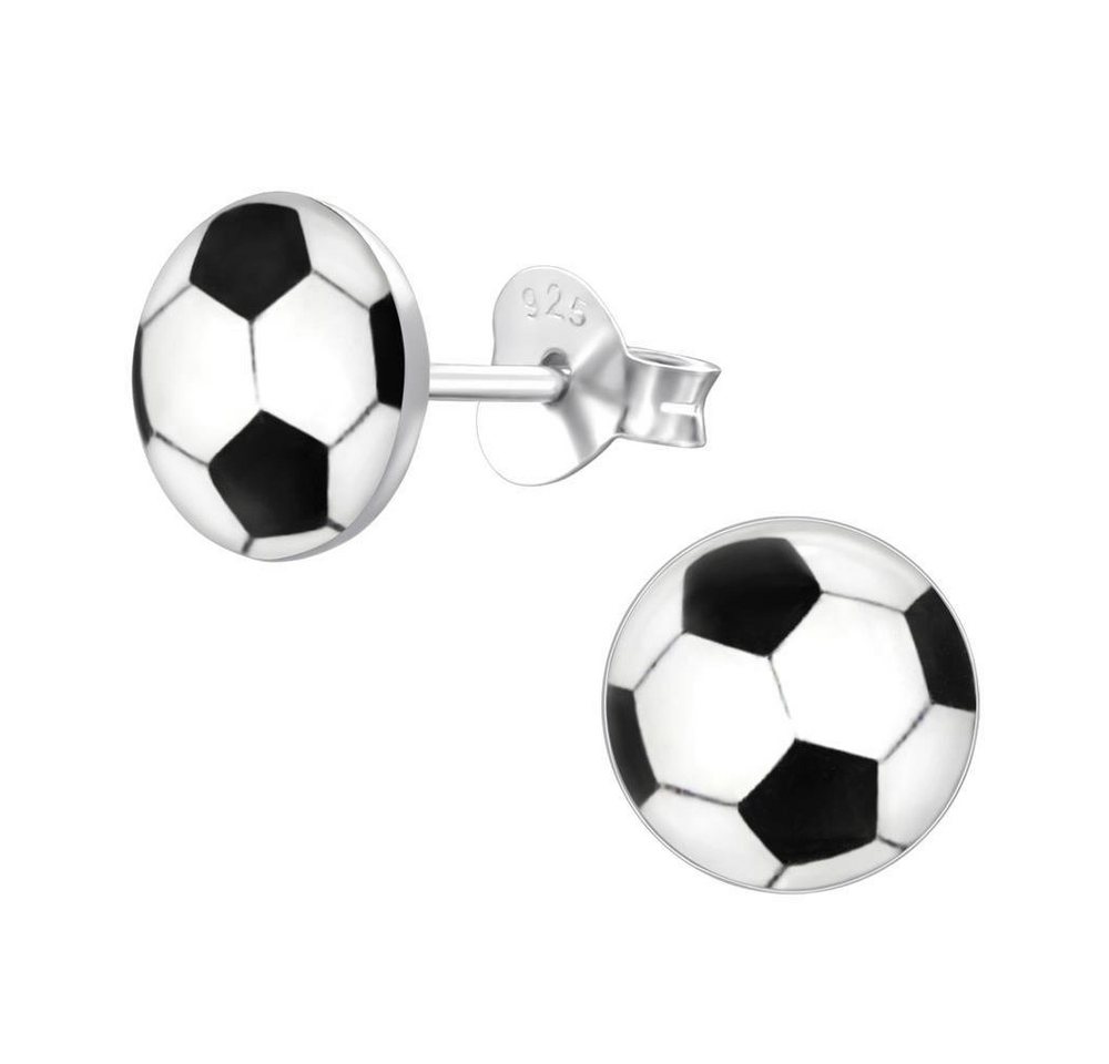 BUNGSA Ohrring-Set Ohrstecker Fussball aus 925 Silber Kinder (1 Paar (2 Stück), 2-tlg), Ohrschmuck Ohrringe von BUNGSA