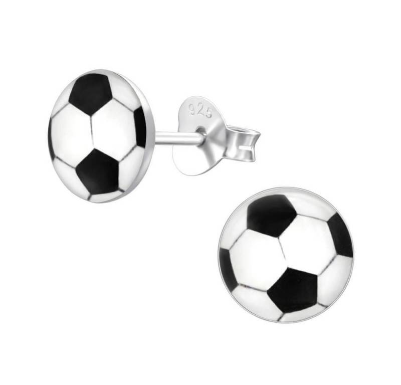 BUNGSA Ohrring-Set FBA Ohrstecker Fussball aus 925 Silber Kinder (1 Paar (2 Stück), 2-tlg), Ohrschmuck Ohrringe von BUNGSA