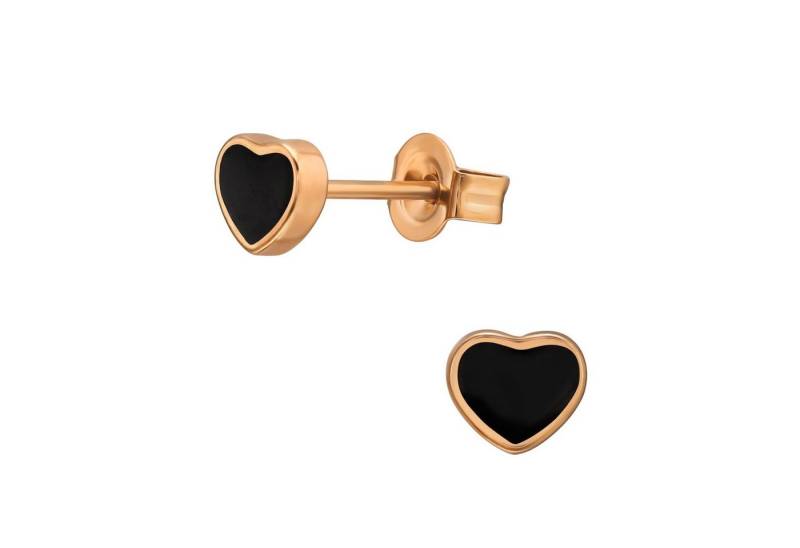 BUNGSA Ohrring-Set Ohrstecker Herzchen Edelstahl Damen rosegold (1 Paar (2 Stück), 2-tlg), Ohrschmuck Ohrringe von BUNGSA