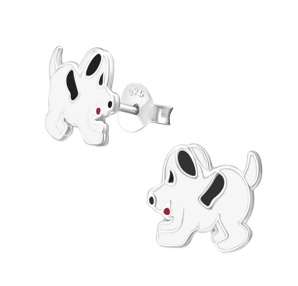 BUNGSA Ohrring-Set Ohrstecker Hundewelpe aus 925 Silber Kinder (1 Paar (2 Stück), 2-tlg), Ohrschmuck Ohrringe von BUNGSA