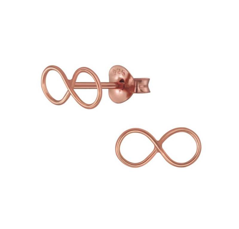 BUNGSA Ohrring-Set Ohrstecker Infinity Rosegold aus 925 Silber Damen (1 Paar (2 Stück), 2-tlg), Ohrschmuck Ohrringe von BUNGSA