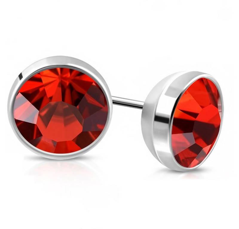 BUNGSA Ohrring-Set Ohrstecker Kristall XS Silber aus Edelstahl Damen (1 Paar (2 Stück), 2-tlg), Ohrschmuck Ohrringe von BUNGSA