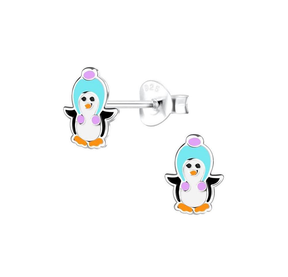 BUNGSA Ohrring-Set Ohrstecker Pinguin aus 925 Silber Kinder (1 Paar (2 Stück), 2-tlg), Ohrschmuck Ohrringe von BUNGSA