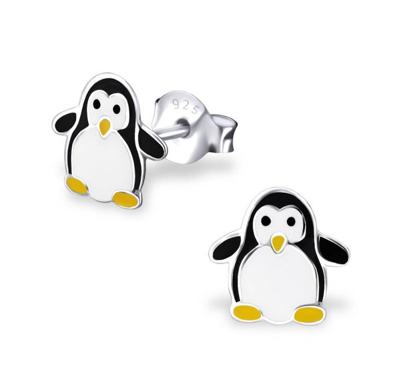 BUNGSA Ohrring-Set Ohrstecker Pinguin aus 925 Silber Kinder (1 Paar (2 Stück), 2-tlg., inkl. Schmuckbeutel aus Organza), Ohrschmuck Ohrringe von BUNGSA