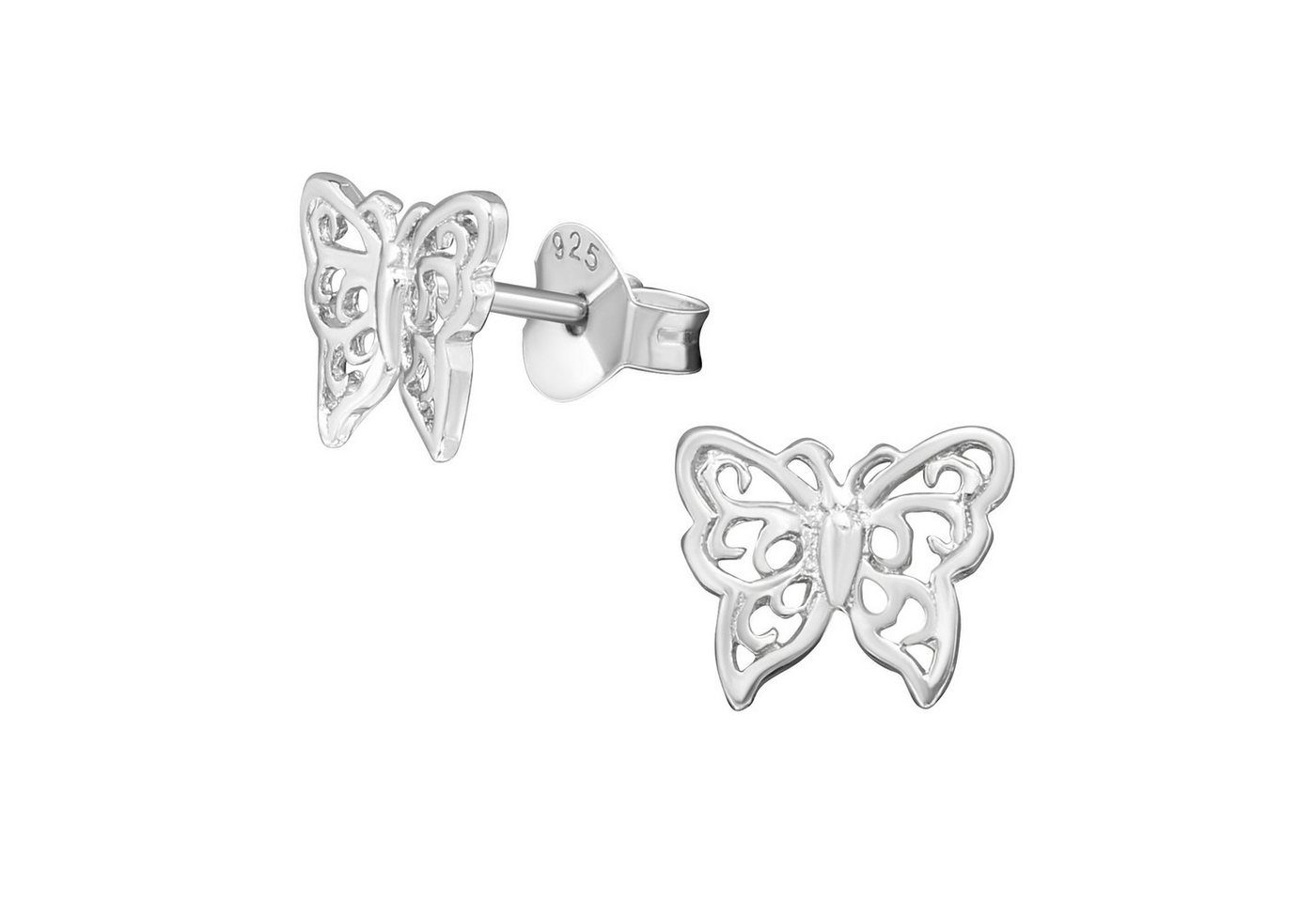 BUNGSA Ohrring-Set Ohrstecker Schmetterling 925 Silber Damen (1 Paar (2 Stück), 2-tlg., inkl. Schmuckbeutel aus Organza), Ohrschmuck Ohrringe von BUNGSA