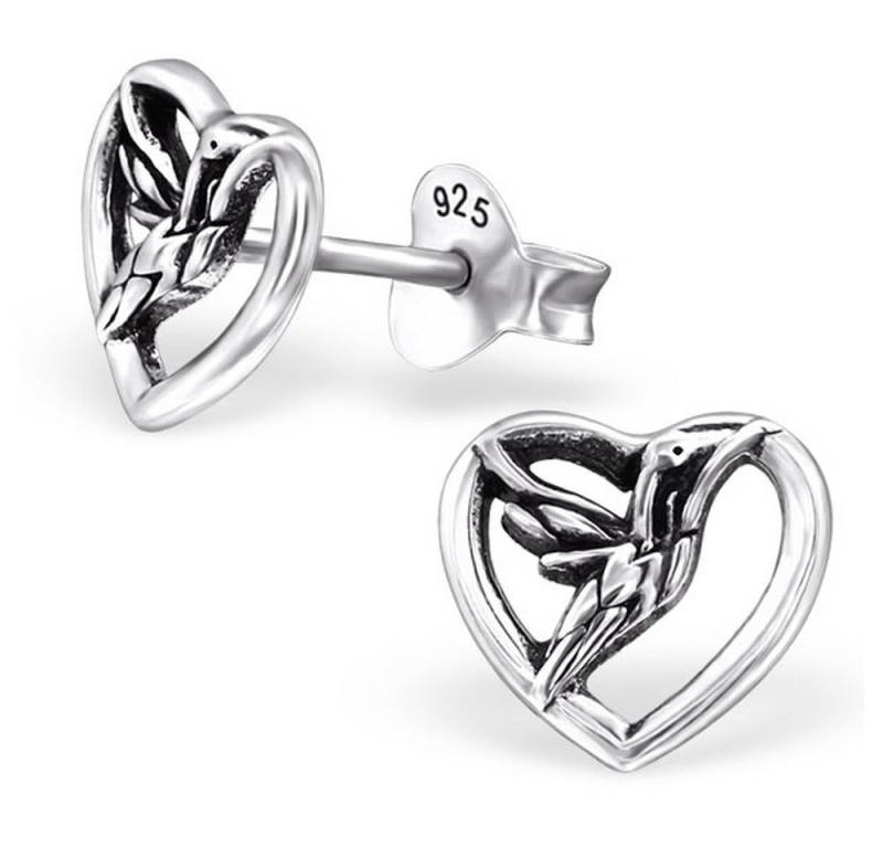 BUNGSA Ohrring-Set Ohrstecker Kolibri aus 925 Silber Damen (1 Paar (2 Stück), 2-tlg), Ohrschmuck Ohrringe von BUNGSA
