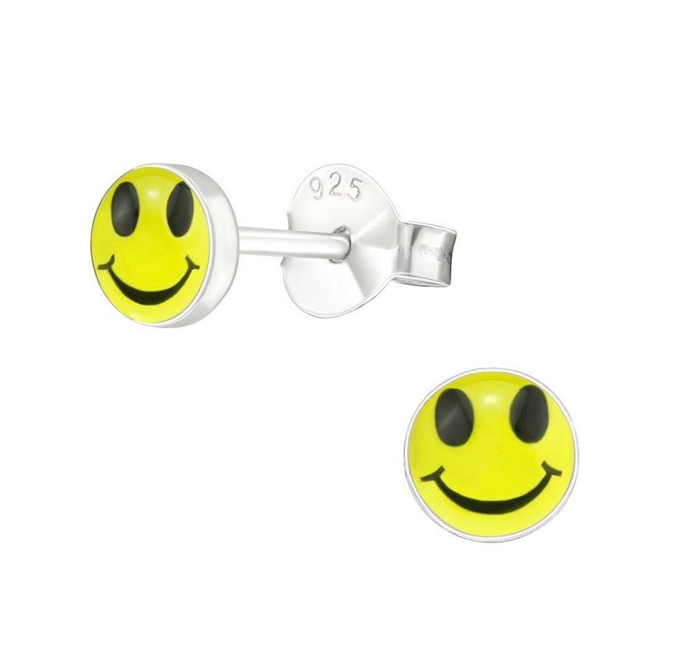 BUNGSA Ohrring-Set Ohrstecker Smiley aus 925 Silber Kinder (1 Paar (2 Stück), 2-tlg), Ohrschmuck Ohrringe von BUNGSA