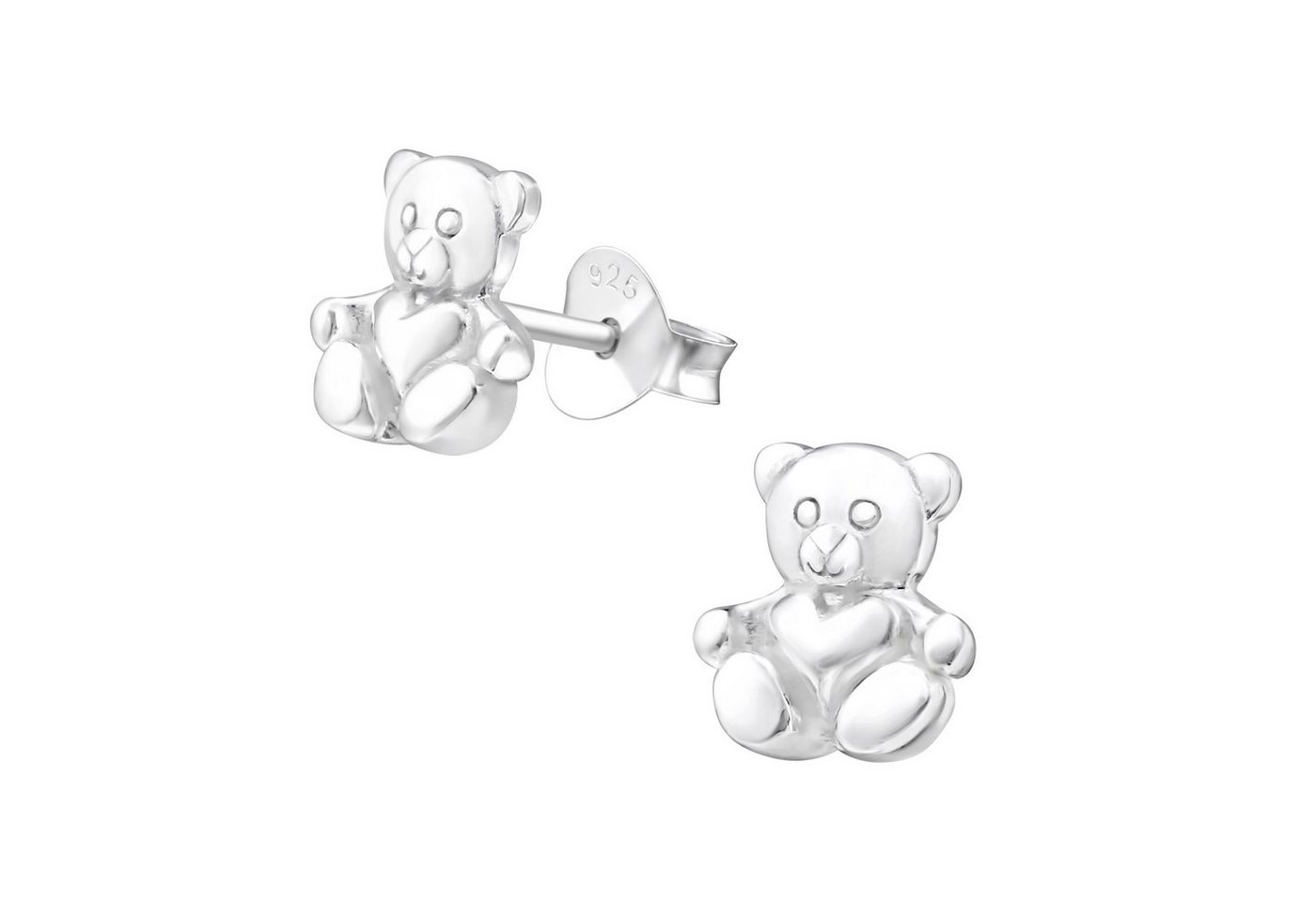 BUNGSA Ohrring-Set Ohrstecker Teddybär aus 925 Silber Damen (1 Paar (2 Stück), 2-tlg), Ohrschmuck Ohrringe von BUNGSA