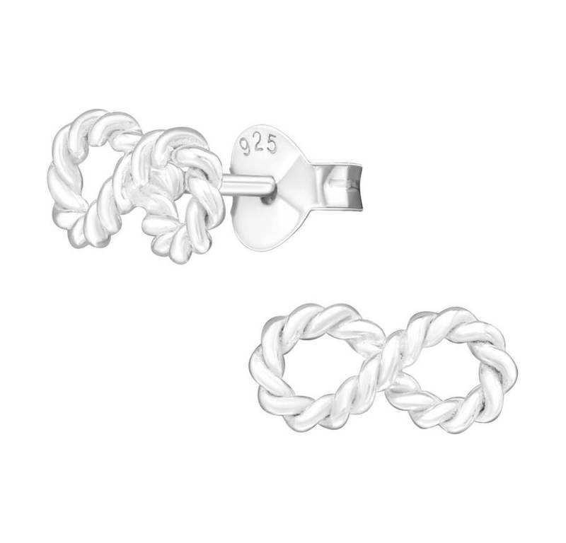 BUNGSA Ohrring-Set Ohrstecker mit Unendlichkeitssymbol aus 925 Silber Damen (1 Paar (2 Stück), 2-tlg), Ohrschmuck Ohrringe von BUNGSA
