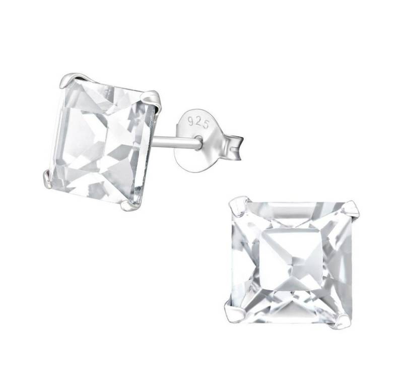 BUNGSA Ohrring-Set Ohrstecker quadratisch 6mm aus 925 Silber Damen (1 Paar (2 Stück), 2-tlg), Ohrschmuck Ohrringe von BUNGSA
