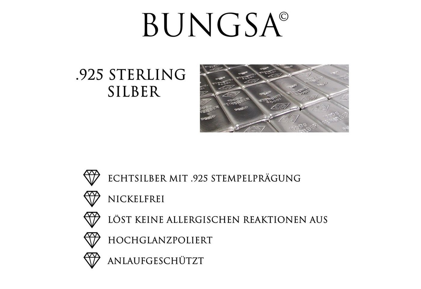 BUNGSA Ohrring-Set Ohrstecker r mit 5mm LA CRYSTALE Kristall 925 Silber Damen - Amethyst (1 Paar (2 Stück), 2-tlg), Ohrschmuck Ohrringe von BUNGSA