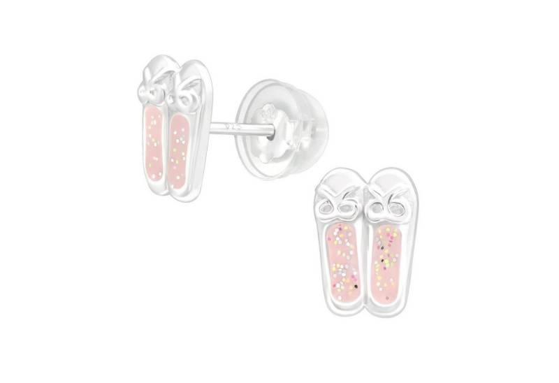 BUNGSA Ohrstecker-Set Ohrstecker Ballettschuhe mit Glitzer 925 Silber Damen (1 Paar (2 Stück) von BUNGSA