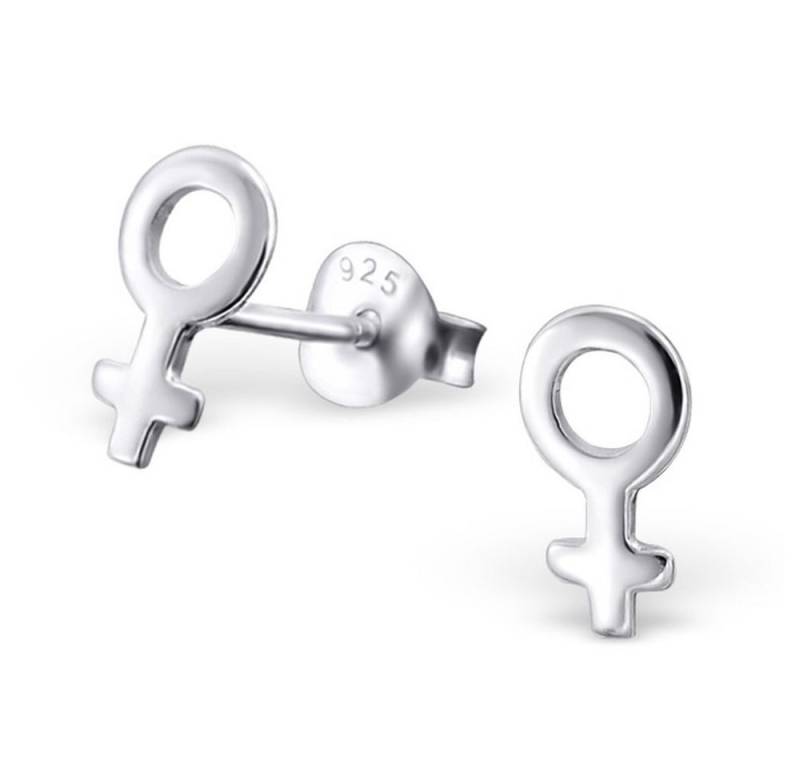 BUNGSA Ohrstecker-Set Ohrstecker Frauenzeichen aus 925 Silber Damen (1 Paar (2 Stück), 2-tlg), Ohrschmuck Ohrringe von BUNGSA