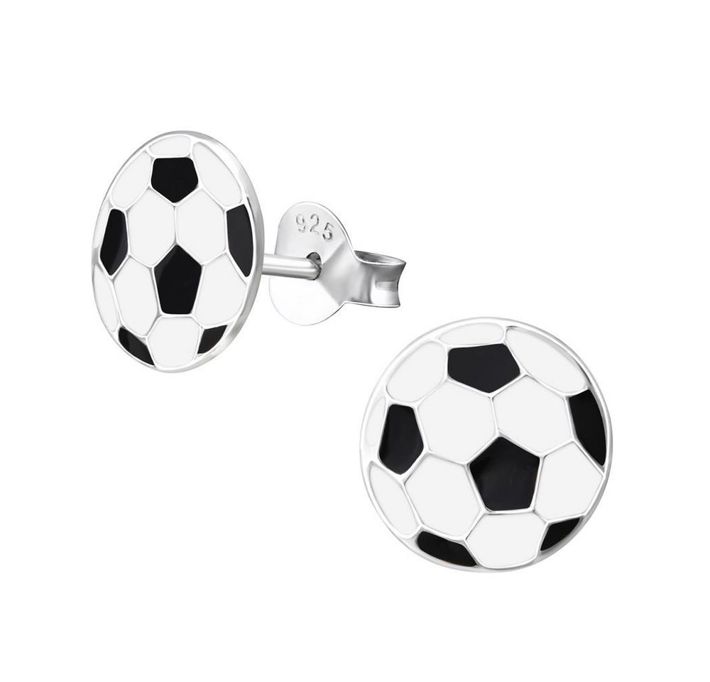 BUNGSA Ohrstecker-Set Ohrstecker Fussball 11mm aus 925 Silber für Kinder (1 Paar (2 Stück), 2-tlg), Ohrschmuck Ohrringe von BUNGSA