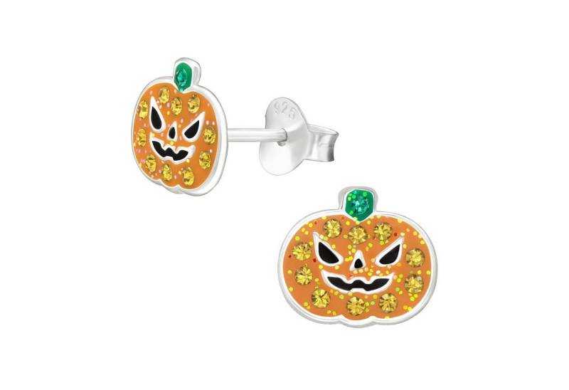 BUNGSA Ohrstecker-Set Ohrstecker Halloween Kürbis mit Zirkonia aus 925 Silber (1 Paar (2 Stück), 2-tlg), Ohrschmuck Ohrringe von BUNGSA