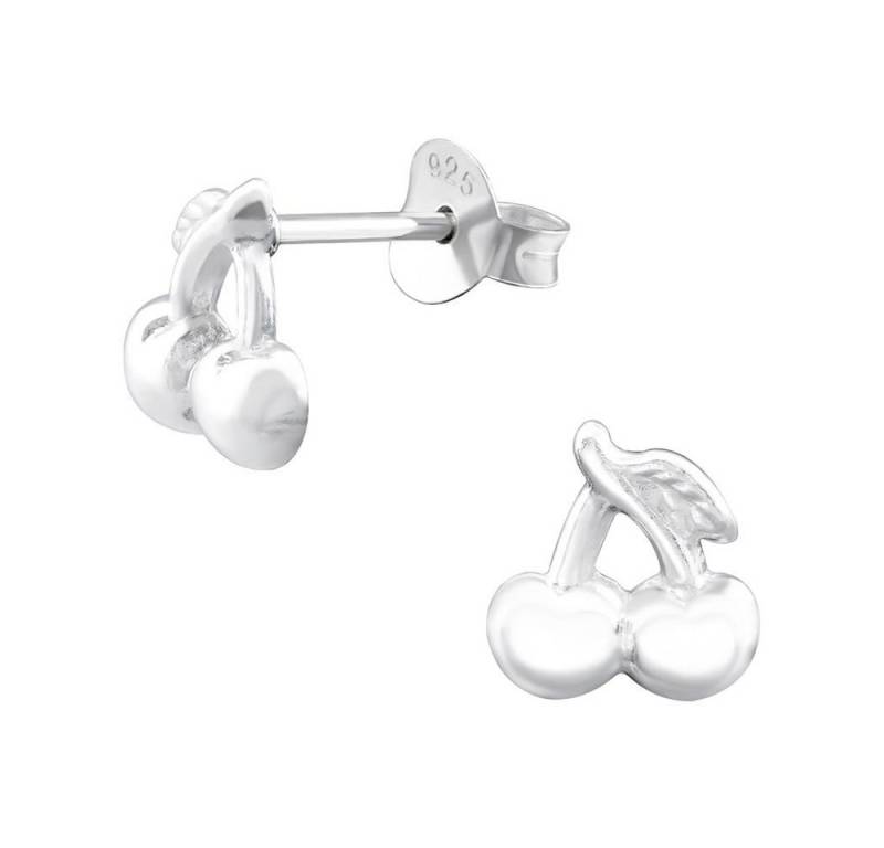BUNGSA Ohrstecker-Set Ohrstecker Kirschen aus 925 Silber Damen (1 Paar (2 Stück), 2-tlg., inkl. Schmuckbeutel aus Organza), Ohrschmuck Ohrringe von BUNGSA