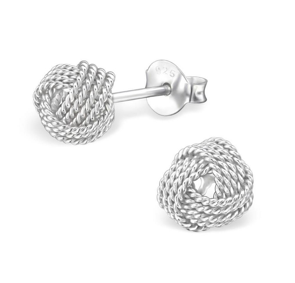 BUNGSA Ohrstecker-Set Ohrstecker Knot aus 925 Silber Damen (1 Paar (2 Stück), 2-tlg), Ohrschmuck Ohrringe von BUNGSA