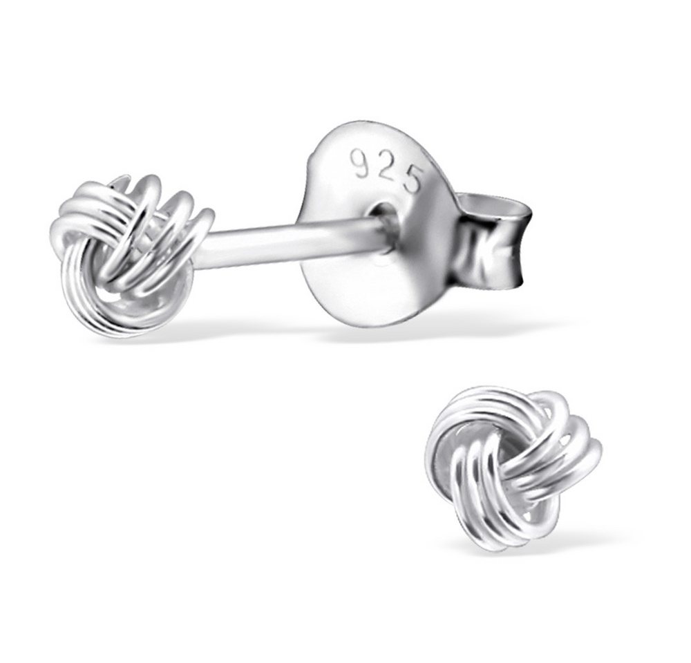 BUNGSA Ohrstecker-Set Ohrstecker Knoten aus 925 Silber Damen (1 Paar (2 Stück), 2-tlg), Ohrschmuck Ohrringe von BUNGSA