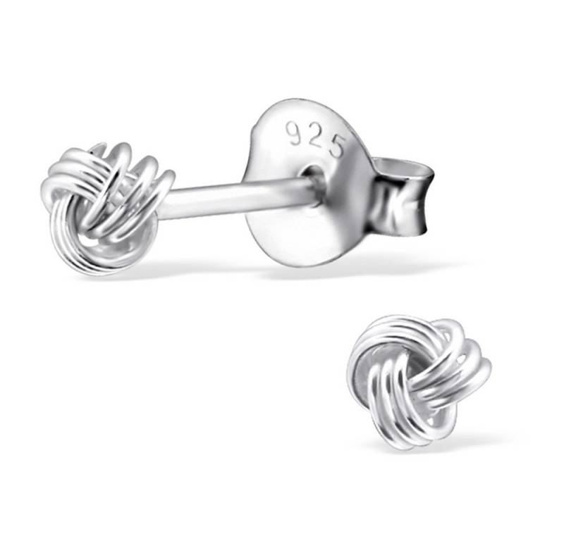 BUNGSA Ohrstecker-Set Ohrstecker Knoten aus 925 Silber Damen (1 Paar (2 Stück), 2-tlg), Ohrschmuck Ohrringe von BUNGSA