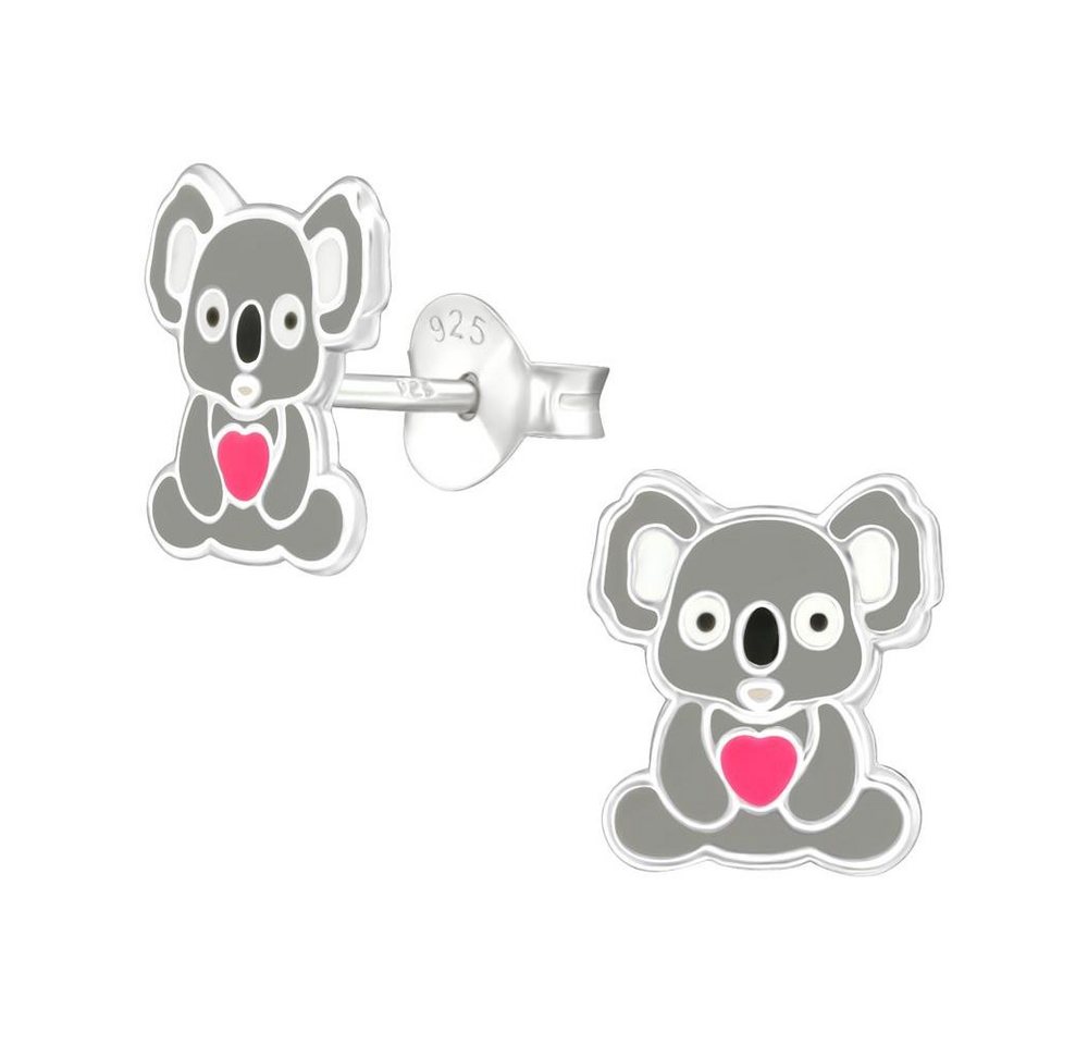 BUNGSA Ohrstecker-Set Ohrstecker Koala aus 925 Silber Kinder (1 Paar (2 Stück), 2-tlg), Ohrschmuck Ohrringe von BUNGSA