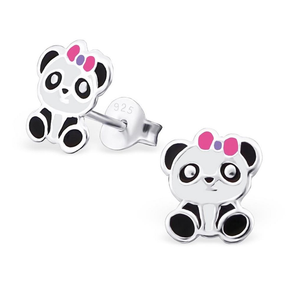 BUNGSA Ohrstecker-Set Ohrstecker Panda aus 925 Silber Kinder (1 Paar (2 Stück), 2-tlg), Ohrschmuck Ohrringe von BUNGSA