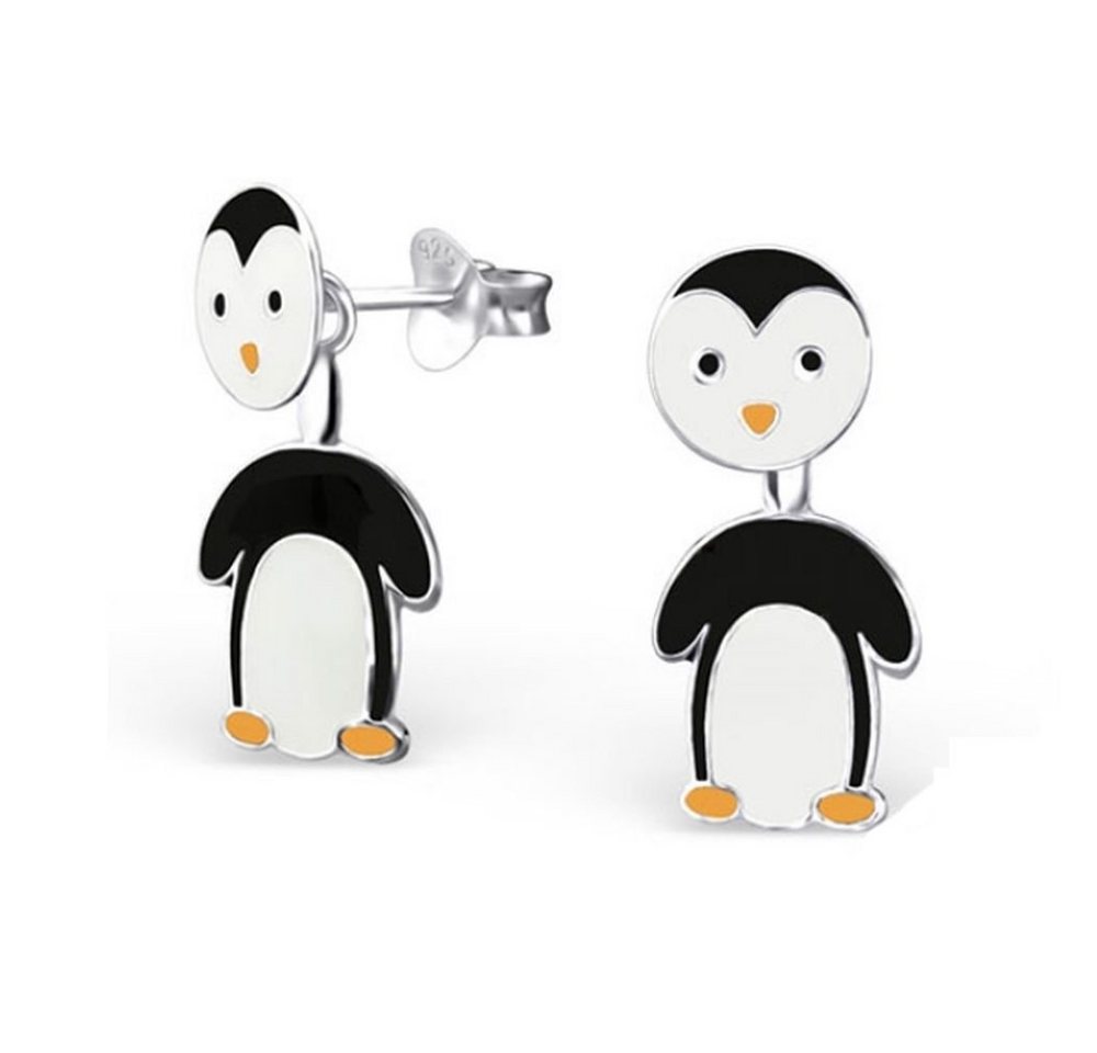 BUNGSA Ohrstecker-Set Ohrstecker Pinguin aus 925 Silber Kinder (1 Paar (2 Stück), 2-tlg), Ohrschmuck Ohrringe von BUNGSA