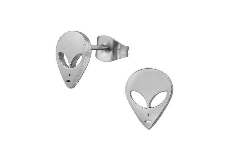 BUNGSA Ohrstecker-Set Ohrstecker Alien Silber aus Edelstahl Unisex (1 Paar (2 Stück), 2-tlg), Ohrschmuck Ohrringe von BUNGSA