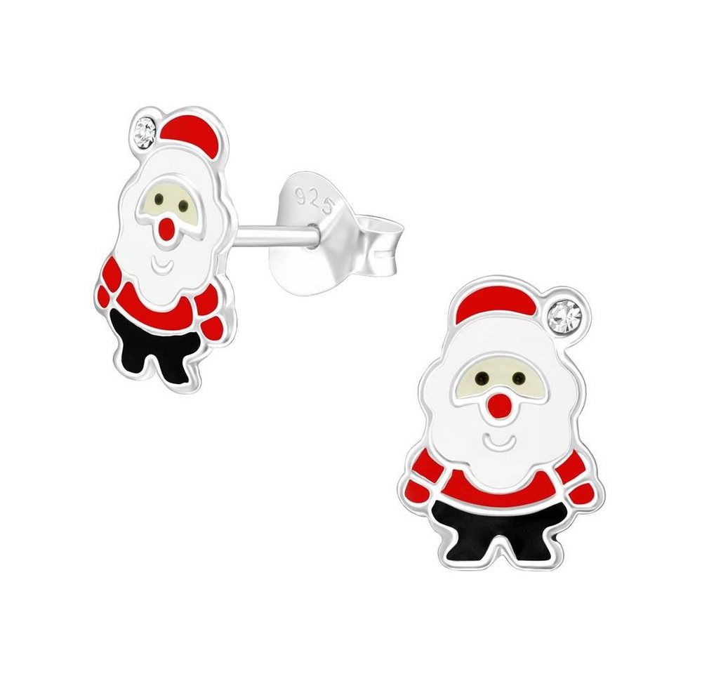 BUNGSA Ohrstecker-Set Ohrstecker Weihnachtsmann aus 925 Sterling-Silber für Kinder (1 Paar (2 Stück), 2-tlg), Ohrschmuck Ohrringe von BUNGSA