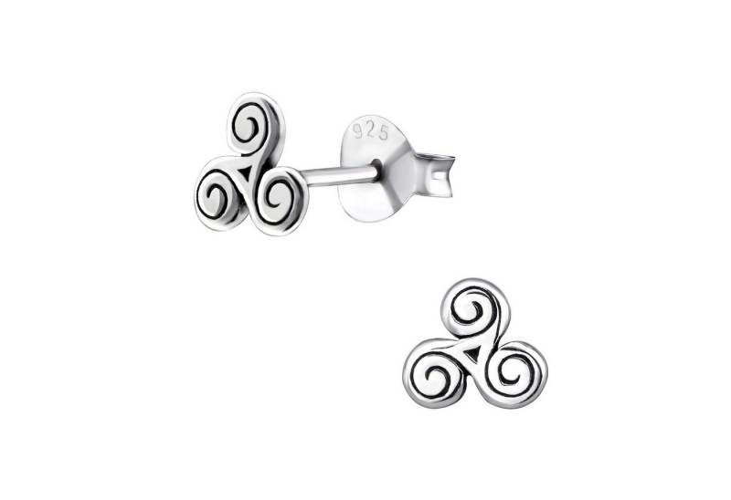 BUNGSA Ohrstecker-Set Ohrstecker keltische Triskele aus 925 Silber Damen (1 Paar (2 Stück), 2-tlg), Ohrschmuck Ohrringe von BUNGSA